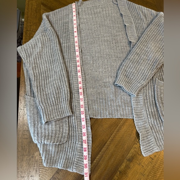 Cozy Gray Women's Cardigan - Picture 5 of 8